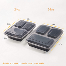 Load image into Gallery viewer, Enther 3 Compartment Meal Prep Containers
